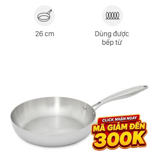 Chảo inox đáy từ AVA CW-TP001F