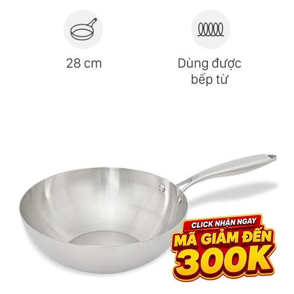 Chảo inox sâu đáy từ AVA CW-TP001W