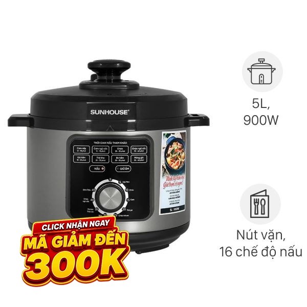 Nồi áp suất cơ Sunhouse 5 lít SHD1551