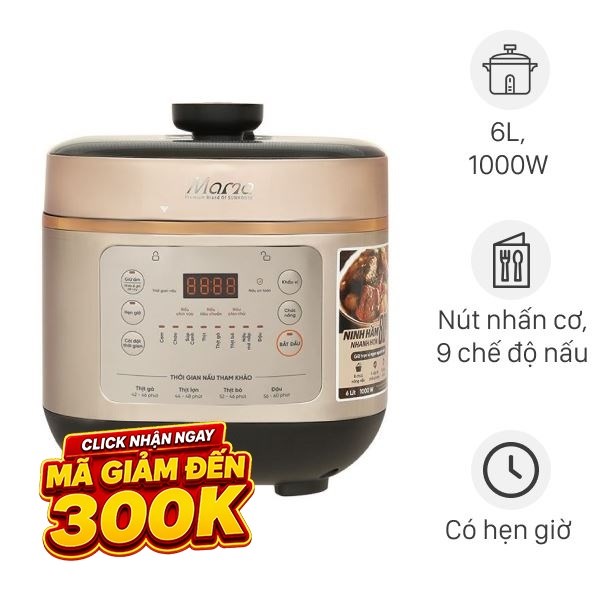 Nồi áp suất điện Sunhouse 6 lít SHD1670