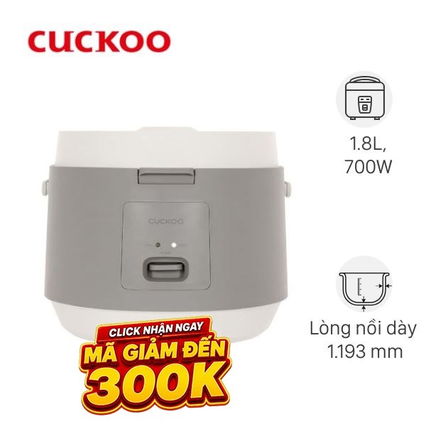 Nồi cơm nắp gài Cuckoo 1.8 lít CR-1096
