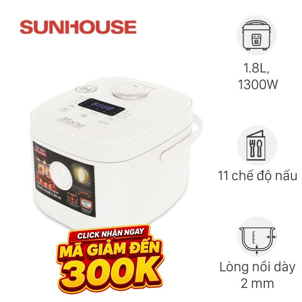 Nồi cơm điện cao tần Sunhouse 1.8 lít SHD8957
