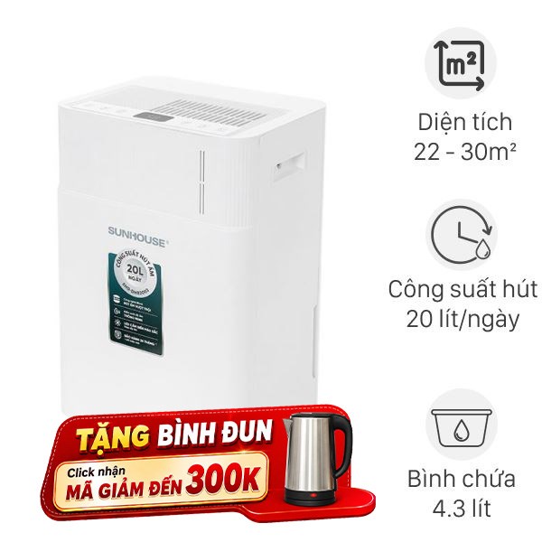 Máy hút ẩm Sunhouse SHD-DHB2003 330W