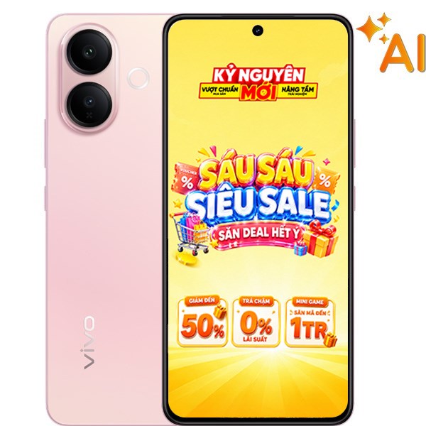 vivo V60 Lite 5G giá tốt, ưu đãi lên đến 4 triệu, góp 0%