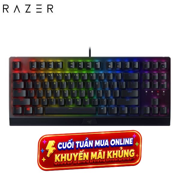 Bàn Phím Cơ Có Dây Gaming Razer BlackWidow V3 Tenkeyless Yellow Switch