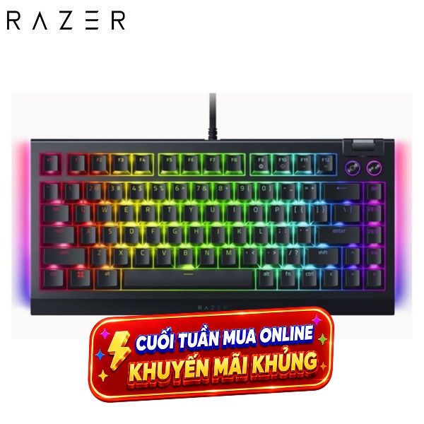 Bàn Phím Cơ Có Dây Gaming Razer BlackWidow V4 75%