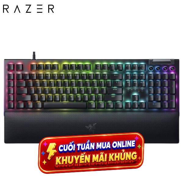 Bàn Phím Cơ Có Dây Gaming Razer BlackWidow V4 Green Switch
