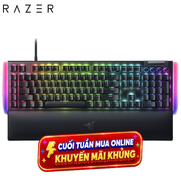 Bàn Phím Cơ Có Dây Gaming Razer BlackWidow V4 Yellow Switch
