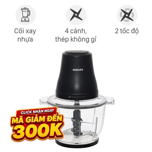 Máy xay thịt đa năng Philips HR1502/00 500W 2 lít