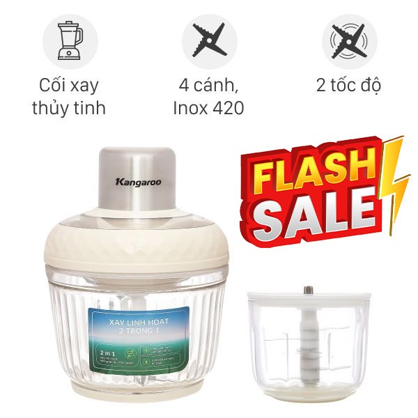 Máy xay thịt đa năng Kangaroo KGM2P1G 300W 2 lít/0.3 lít