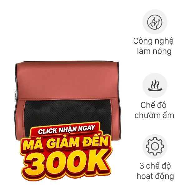 Gối massage Bomidi MP1 - Đen Đỏ