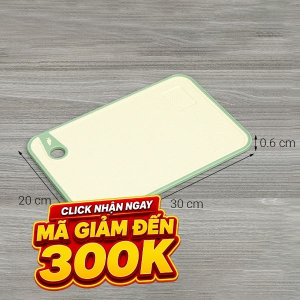 Thớt thái lúa mạch chữ nhật 30 x 20 cm Delites CF7432