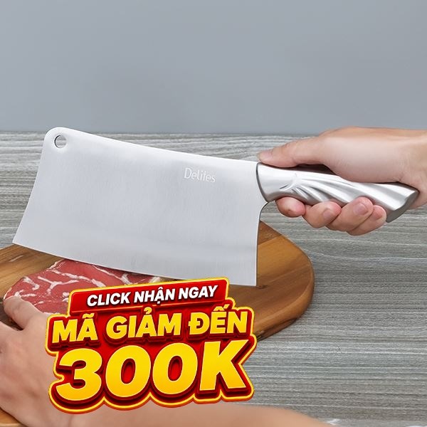 Dao chặt inox 32 cm Delites CW-C1020