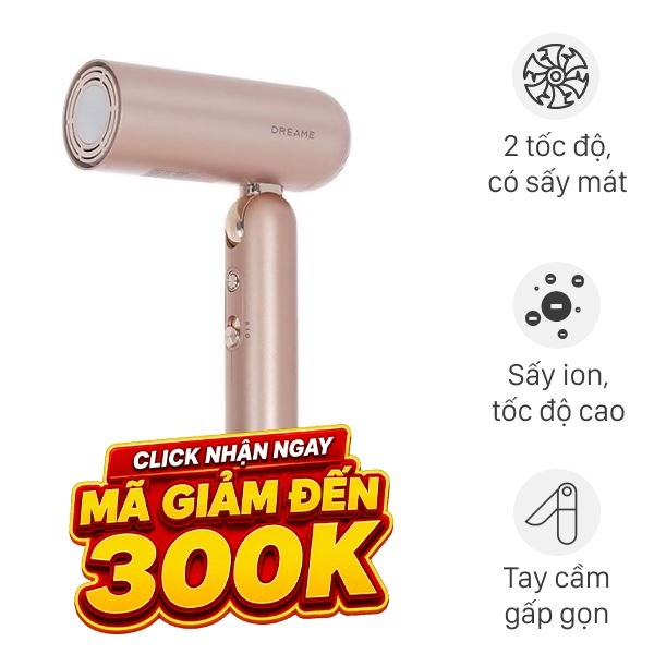 Máy sấy tóc và tạo kiểu đa năng Dreame Pocket Uni AHD54 Rosy Gold