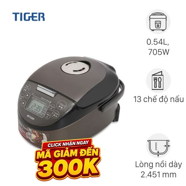 Nồi cơm điện cao tần Tiger 0.54 lít JPF-A55W