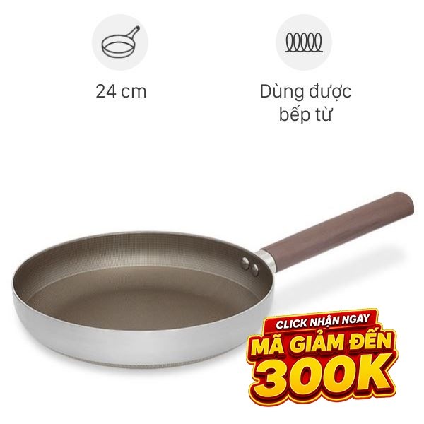 Chảo inox nguyên khối chống dính AVA TC-TCJG24