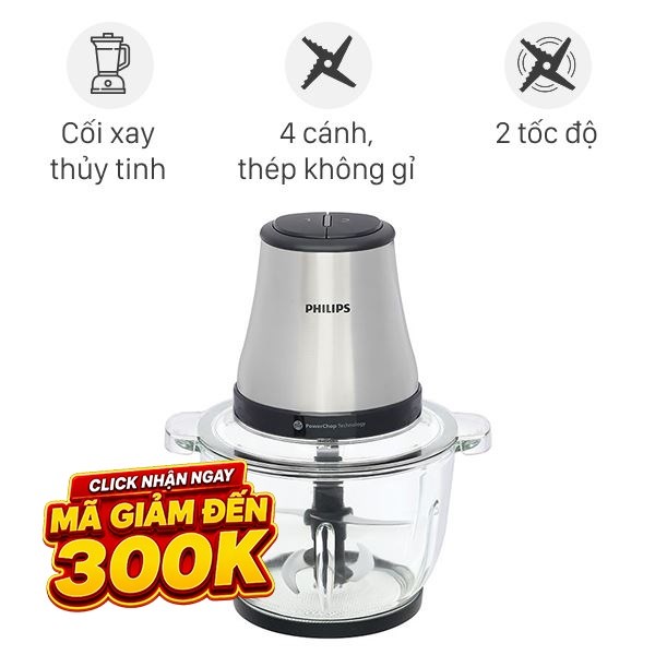 Máy xay thịt đa năng Philips  500W 2 lít