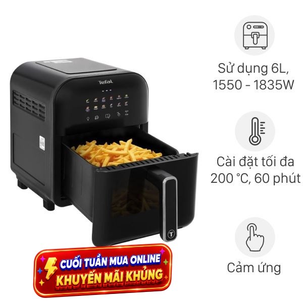 Nồi chiên không dầu Tefal Window 6 lít EY821868