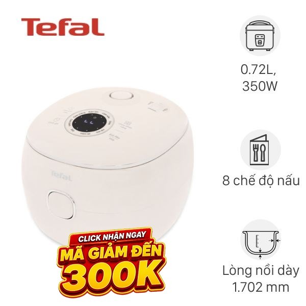 Nồi cơm điện tử Tefal 0.72 lít RK535AY0
