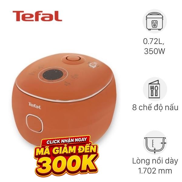 Nồi cơm điện tử Tefal 0.72 lít RK535TY0