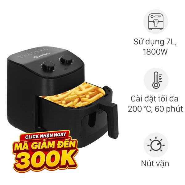 Nồi chiên không dầu Rapido 7 lít RAF-7.0M4 2M