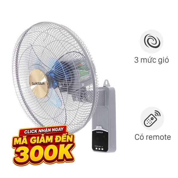 Quạt treo tường Daikiosan  6 cánh DQ121 55W