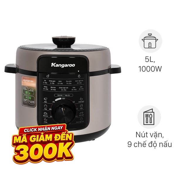 Nồi áp suất điện Kangaroo 5 lít KGPC5D1G