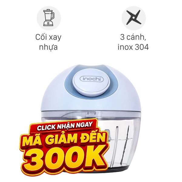 Dụng cụ xay tỏi ớt Inochi Yoko  0.21 lít