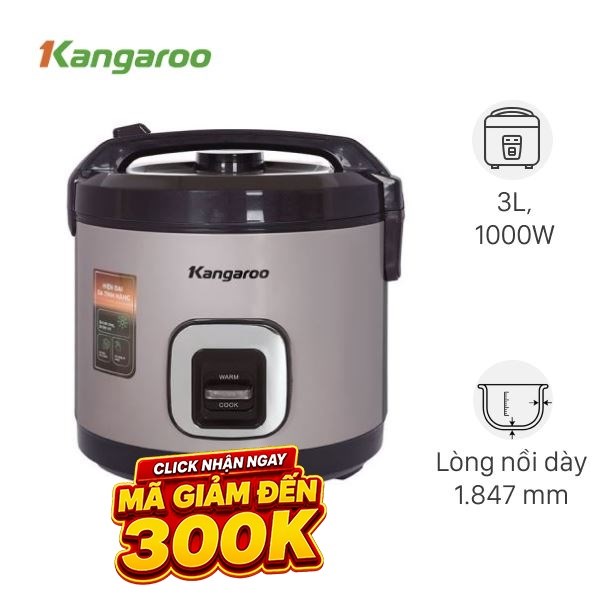 Nồi cơm nắp gài Kangaroo 3 lít KGRC30M5G