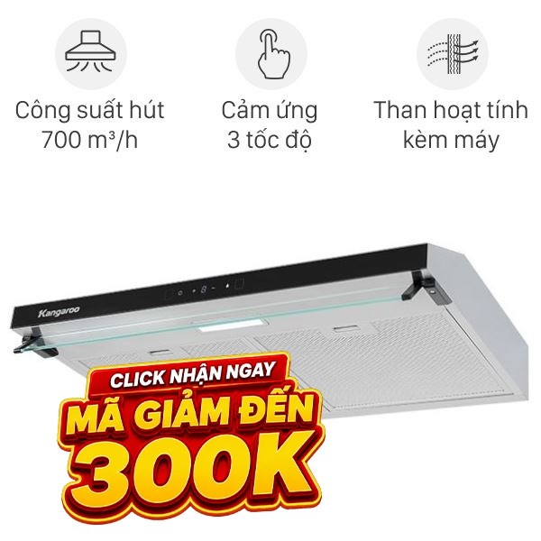 Máy hút mùi âm tủ Kangaroo KGCH70M2B