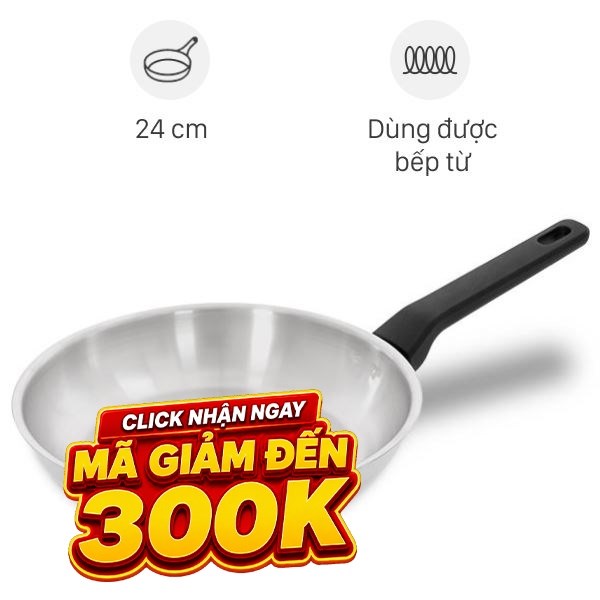 Chảo inox đáy từ Lock&Lock CSF2423IH