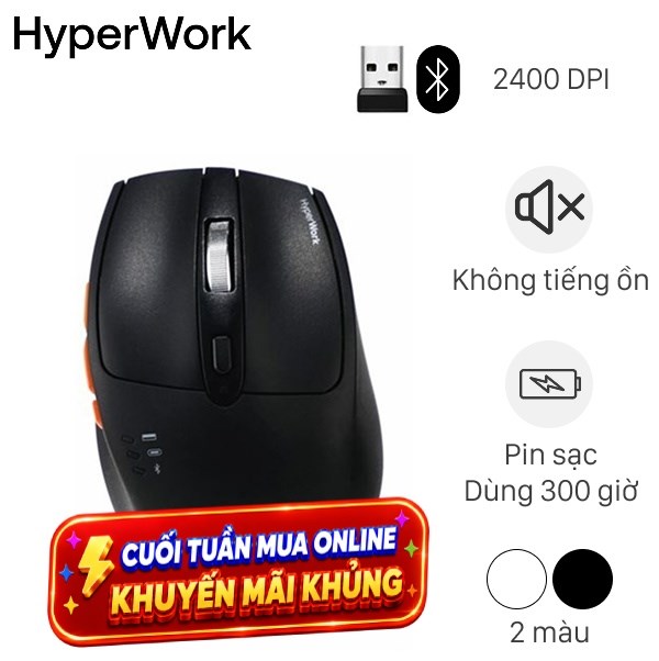 Chuột sạc Bluetooth HyperWork Silentium MS01