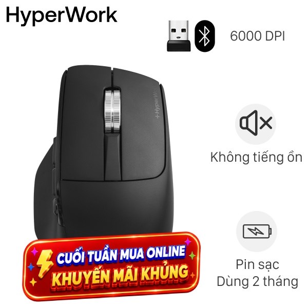 Chuột sạc Bluetooth HyperWork Macro