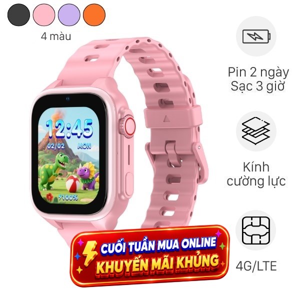 Kidcare Sight S26 4G 44.5mm dây cao su