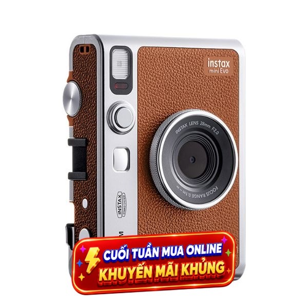 Máy chụp ảnh lấy liền Fujifilm Instax Mini Evo Nâu