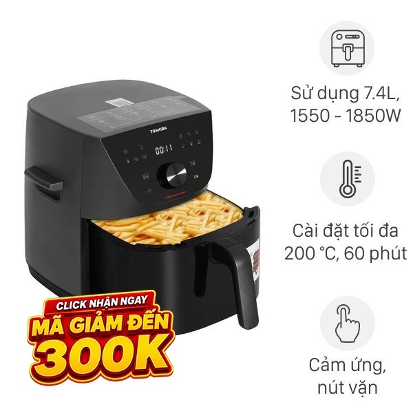 Nồi chiên không dầu Toshiba 7.4 lít AF-74CP1URVN(H)