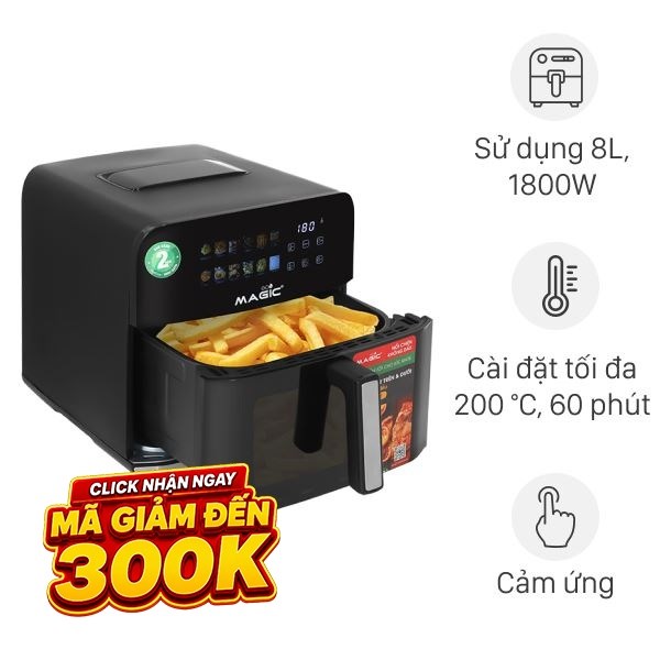 Nồi chiên không dầu Magic Eco 8 lít AC-162