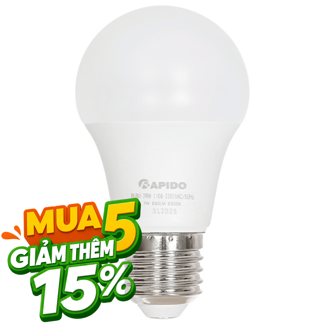 Bóng đèn Led Bulb tròn 7W Rapido RLBU-7W