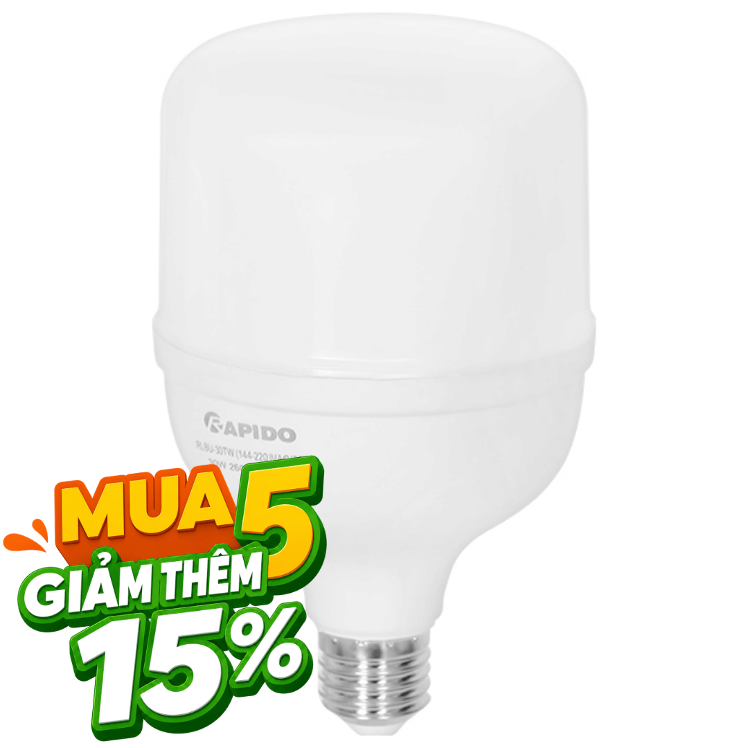 Bóng đèn Led Bulb trụ 30W Rapido RLBU-30W