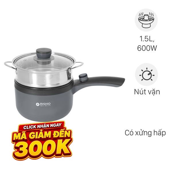 Ca lẩu điện mini Mishio MK-321 1.5 lít