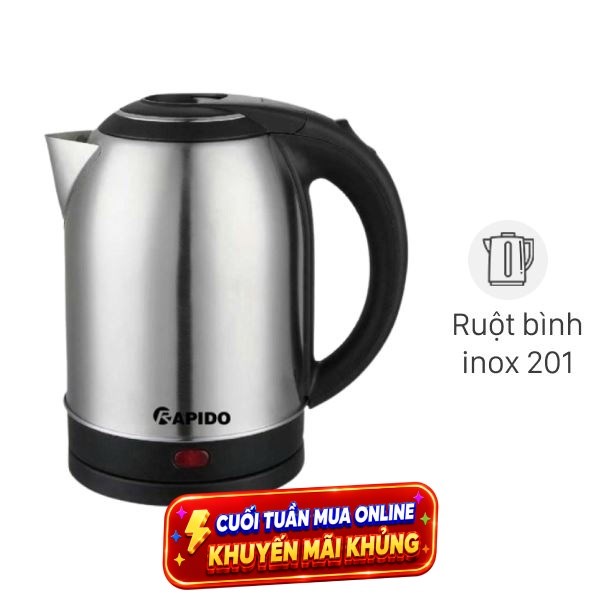 Bình đun siêu tốc Rapido 1.8 lít RK1815-2S