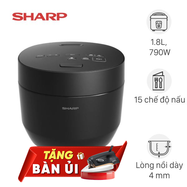 Nồi cơm điện tử áp suất Sharp 1.8 lít KS-TW181V-B