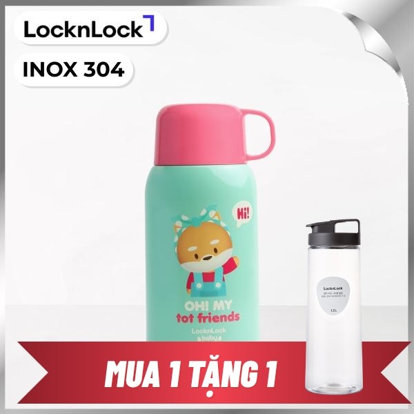 Bình giữ nhiệt Inox 550 ml Lock&Lock LHC1475LGRN