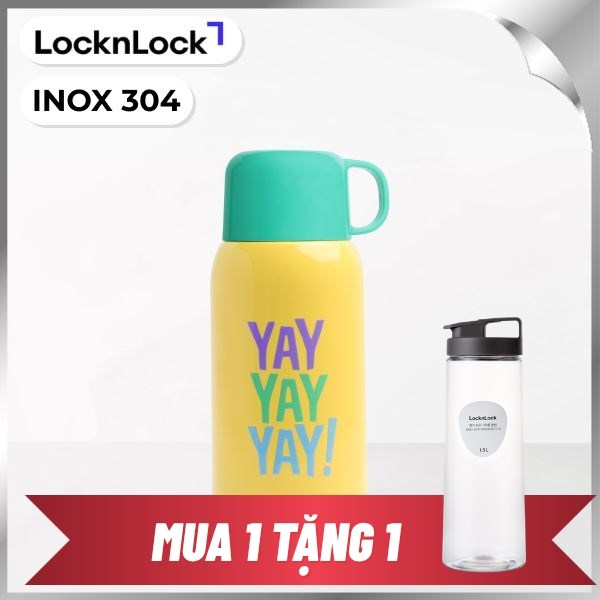 Bình giữ nhiệt Inox 550 ml Lock&Lock LHC1475YEL