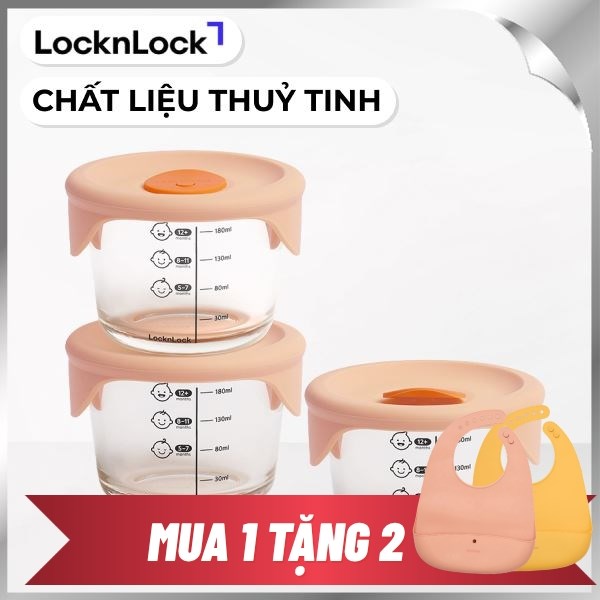 Bộ 3 hộp đựng thực phẩm thuỷ tinh Lock&Lock LLG508S3