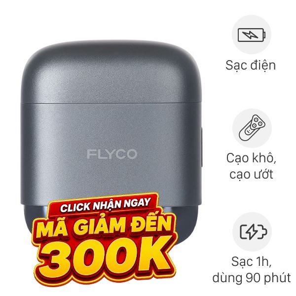 Máy cạo râu khô và ướt Flyco F8VN Xám