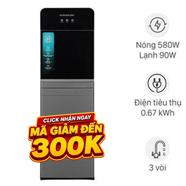 Cây nước nóng lạnh Sunhouse SHD9636 670W