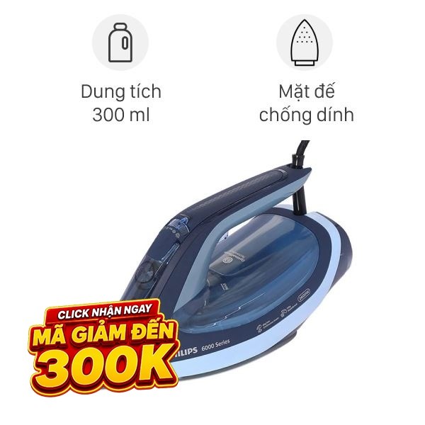 Bàn ủi hơi nước Philips DST6120/20 2200 - 2600W