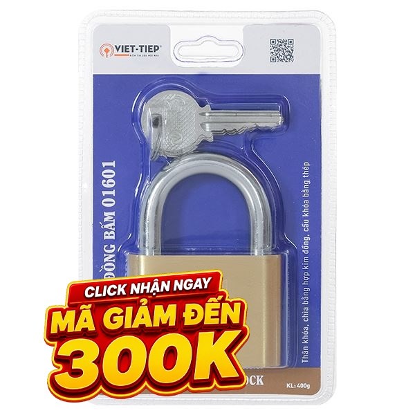 Ổ khóa bấm đồng 60 mm Việt-Tiệp 01601