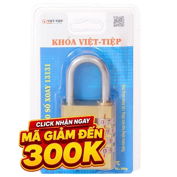 Ổ khóa số xoay đồng 40 mm Việt-Tiệp 13131